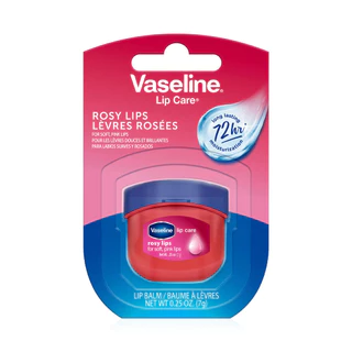 Vaseline Lip Care Rosy Lips For Soft, Pink Lips 7g วาสลีน ลิปบาล์มสีชมพูระเรื่อ.