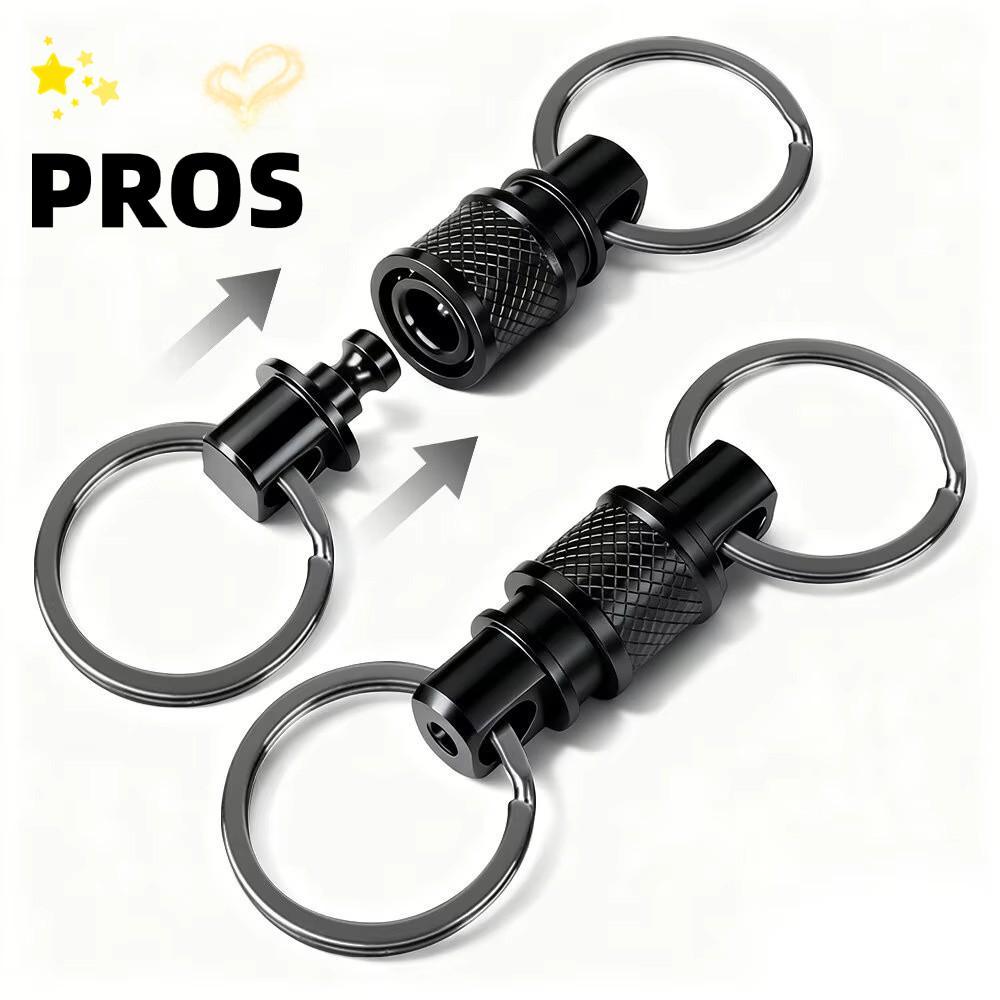 PROS พวงกุญแจปลดเร็ว อลูมิเนียมอัลลอยด์ หมุน 360° คลิปดึงอะพาร์ทหัวเข็มขัดกลางแจ้ง