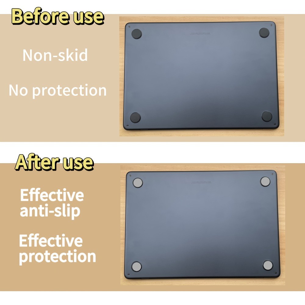 4 ชิ้นซิลิโคนป้องกันแผ่นกันลื่นเข้ากันได้กับ Macbook Air รูปที่ 6