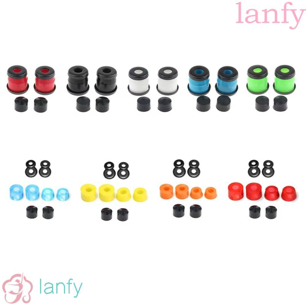 LANFY สเก็ตบอร์ด Bushings เครื่องซักผ้า, 5 นิ้ว Rebuild Kit สเก็ตบอร์ดรถบรรทุก Bushings, ปะเก็นโช้คอัพอุปกรณ์ที่มีสีสันสเก็ตบอร์ดถ้วยหมุนสกู๊ตเตอร์กลางแจ้ง