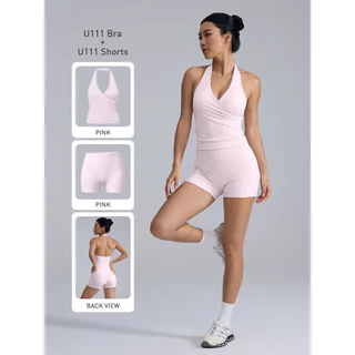 Anran (เบาะ) สปอร์ตบรา Deep V แฟชั่น Halter กันกระแทกรวบรวม Quick Dry Slimming Vest Gym ฟิตเนส