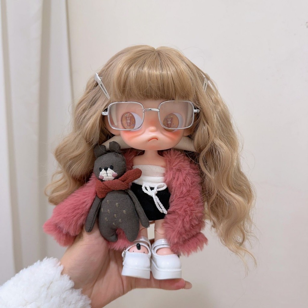 Gazi น้องสาว zsiga Gingerbread Man Little Ragdoll วิกผม hacipupu Water Ripple ชานมสีน้ําตาลผมยาววิกผมชุด