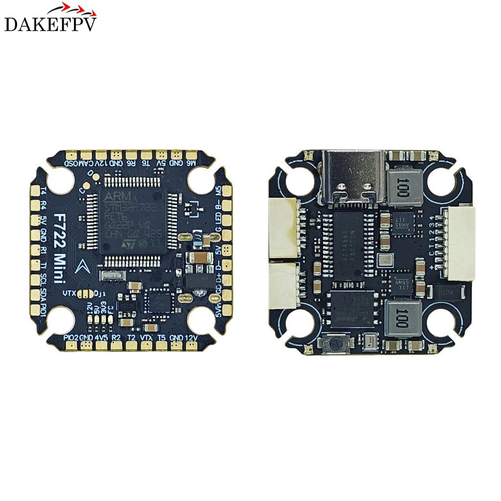 DAKEFPV Mini F722 FC mini 20X20mm Flight Controller for 3inch 4inch 5inch FPV Drone อุปกรณ์โดรน Dron