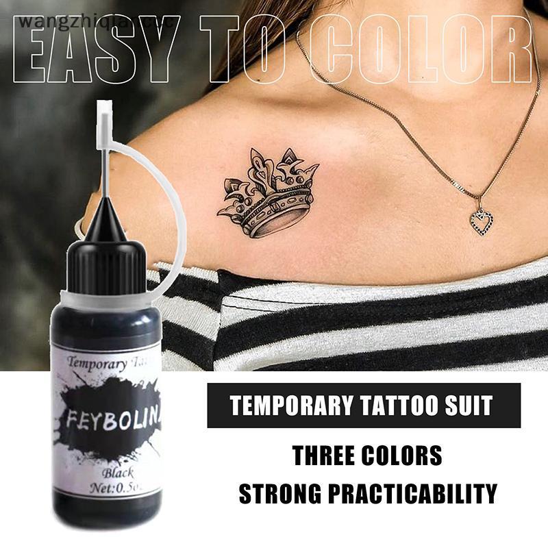 Hot รอยสักชั่วคราว Indian Henna Tattoo Ink Body Art Paint กึ่งถาวรแต่งหน้าเม็ดสีไม่ปวดคิ้วอายไลเนอร์ความงาม Supply DIY.