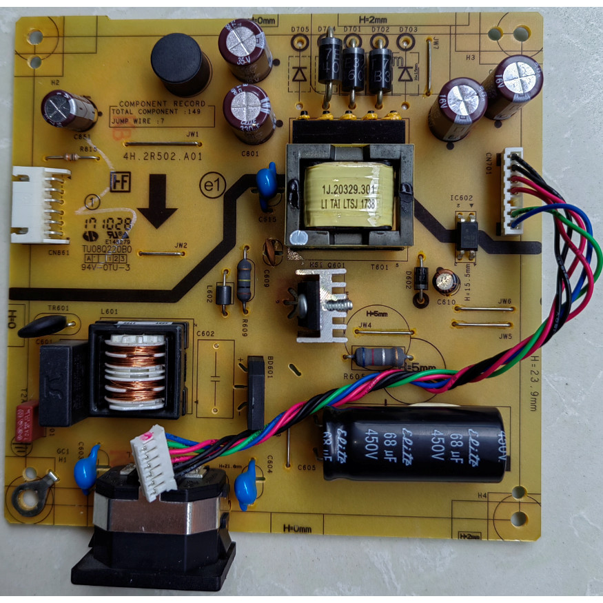 บอร์ดจ่ายไฟ HP HP P222VA P223 4H.2 R502.A01 4H.2 R501.บอร์ดขับ A03