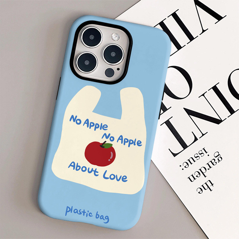Ins Tomato Bag Phone Case Film 2 in 1