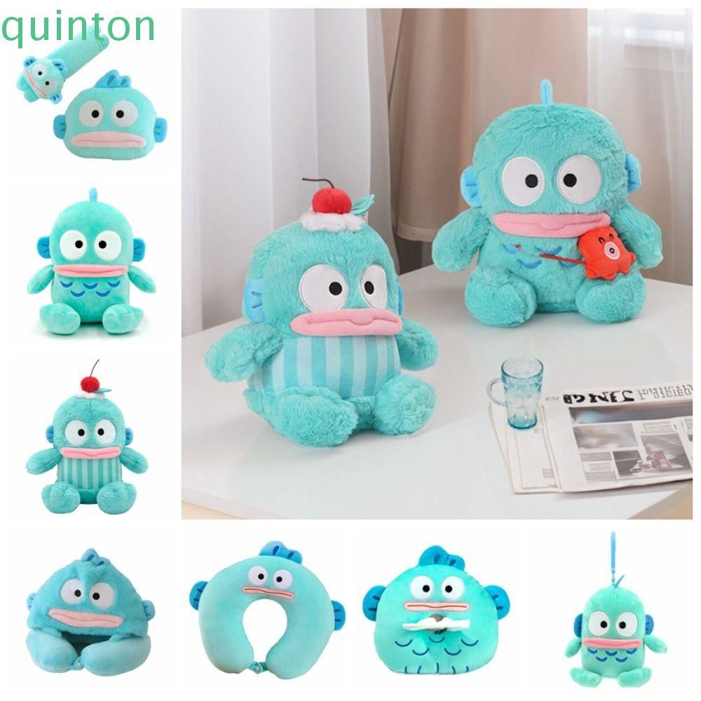 QUITON Joker Fish Plush Doll, Headrest Pillow Safety Belt Cover Clownfish Plush Toy, Mermaid U-shape