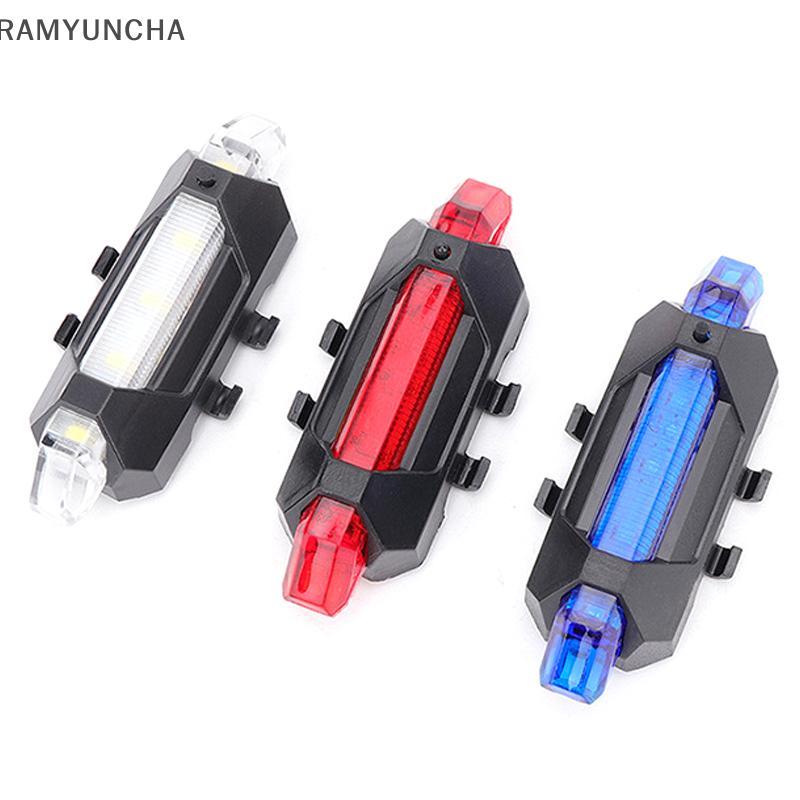 RAM USB ไฟท้าย LED สำหรับจักรยาน พร้อมชาร์จไฟและเตือนความปลอดภัยตอนกลางคืน OTC