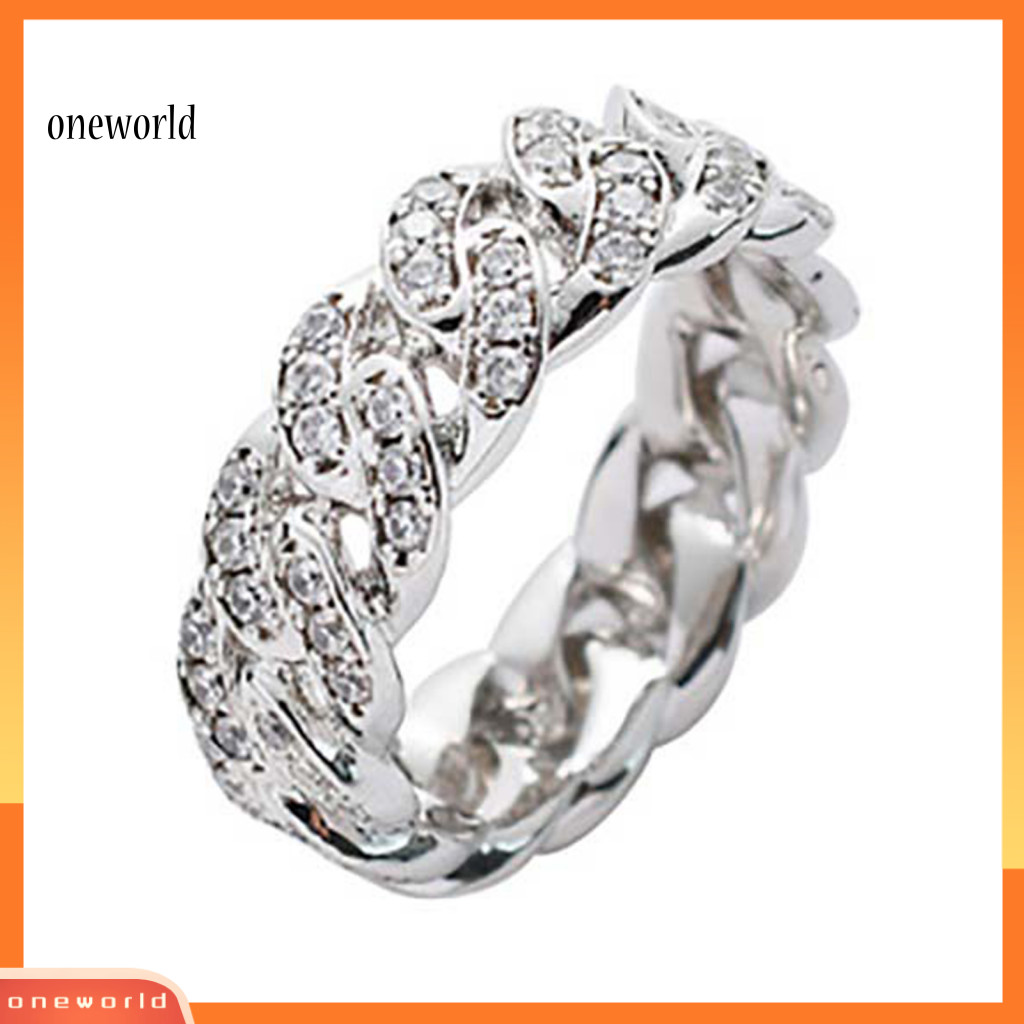 แหวน_twisted_cubic_zirconia ทำจากโลหะผสม พร้อมคริสตอล cubic zirconia สําหรับของขวัญและงานพิเศษ