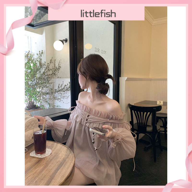 ชุดเสื้อแขนไหล่ข้างเดียว สไตล์เซ็กซี่ สีม่วง ทรงหลวมๆ พร้อมแขนยาว