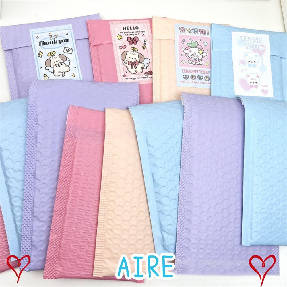AIRE 10 ชิ้น ซองเบาะ PE|Color Bubble Mailers, Self Seal Pearl film Self Seal Packaging