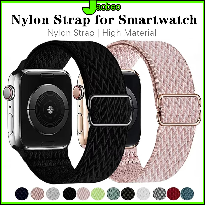 สายไนลอนหลอง for Smartwatch IWatch Ultra SE 3 2 Series 11 10 9 8 7 6 5 4 3 49 46 45มม.42มม.41มม.38มม อุปกรณ์เสริมวงกีฬา
