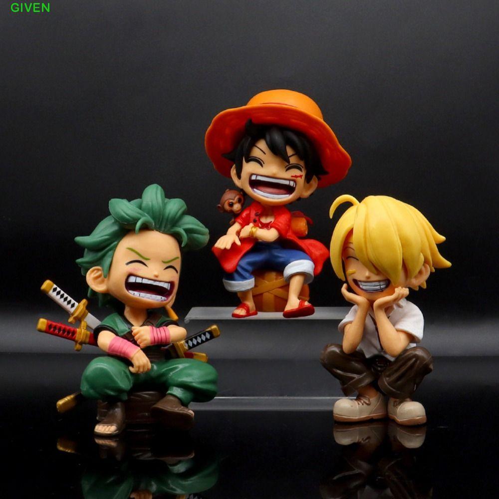 GIVEN Luffy Anime Figures,มังงะFigurine Animation Peripheral Monkey D LuffyFigures,น่ารักรูปปั้นQรุ่