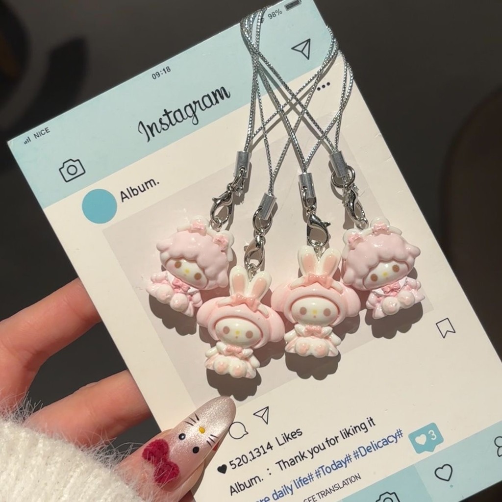 การ์ตูนน่ารักลูกแกะ ทํานอง เรซิ่นจี้พวงกุญแจตุ๊กตาของเล่นกระเป๋าเป้สะพายหลังตกแต่งเพื่อน - รูปที่ 4