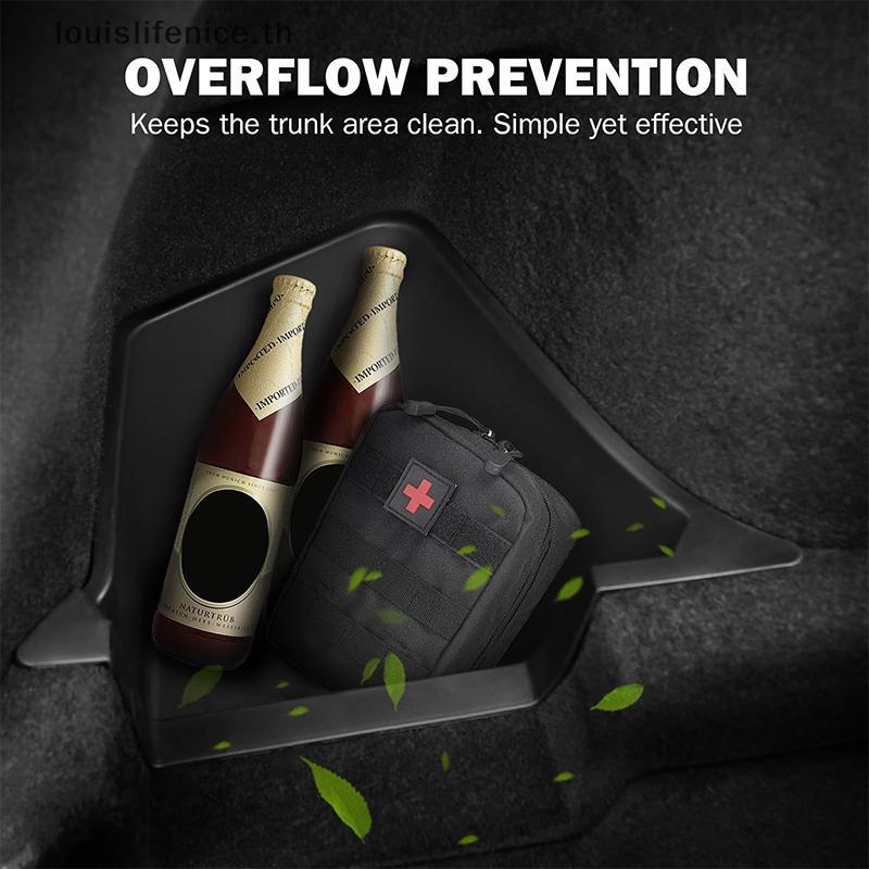 LNTH Tesla Model Y Trunk Organizer with Flocked TPE Mat, ชุด 4 ชิ้น HOT