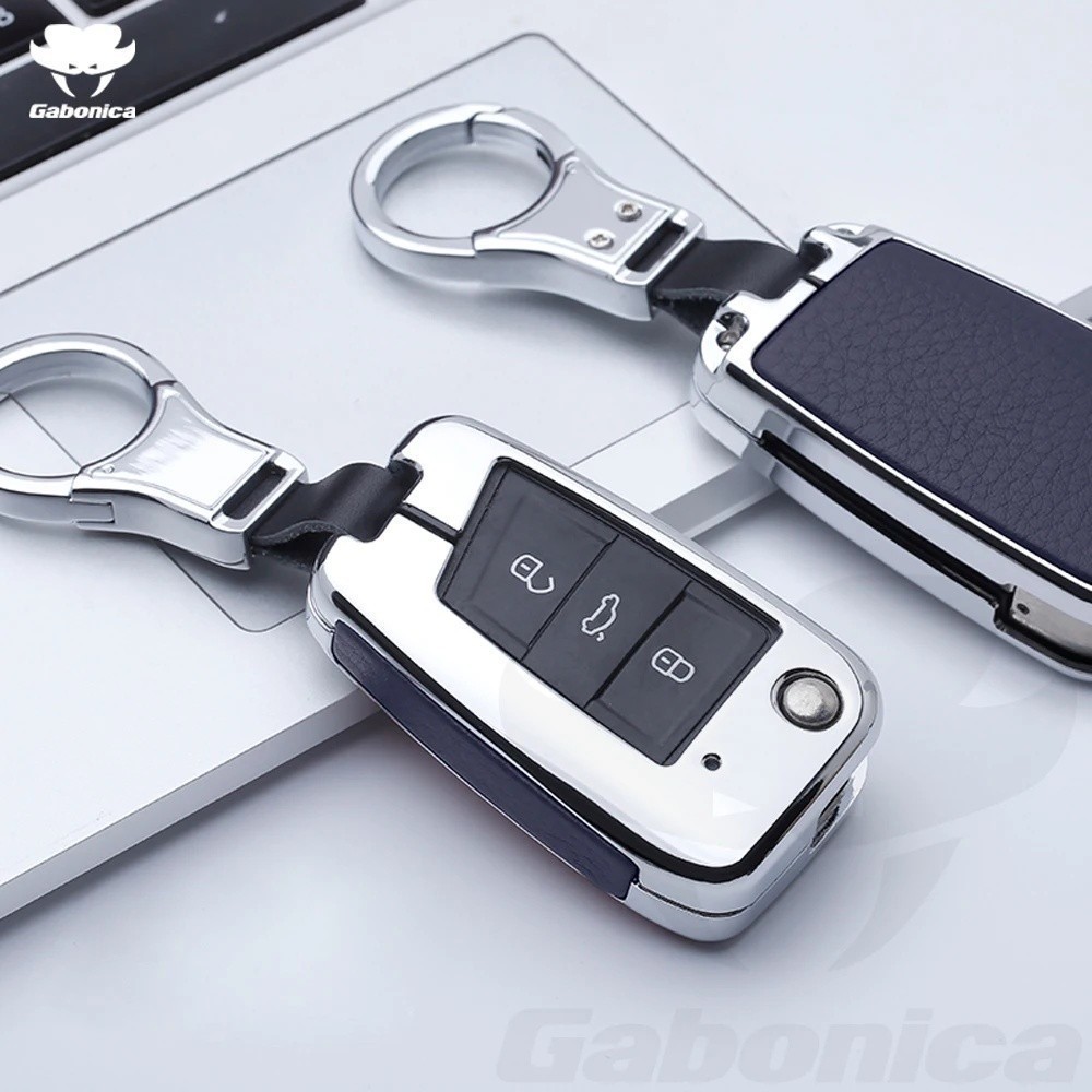 สังกะสีหนังกุญแจรถสําหรับ Volkswagen VW Golf7 mk7 ที่นั่ง Ibiza Leon FR 2 Altea Aztec สําหรับ Skoda 