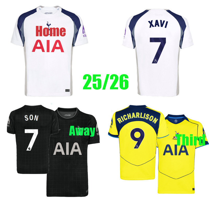 25/26 XAVI ฟุตบอล clothe HoTsPur_jersey 25/26 SOLANKE KUDUS KUDUS KULUSEKISON RICHARLISON MADDISON ฟ