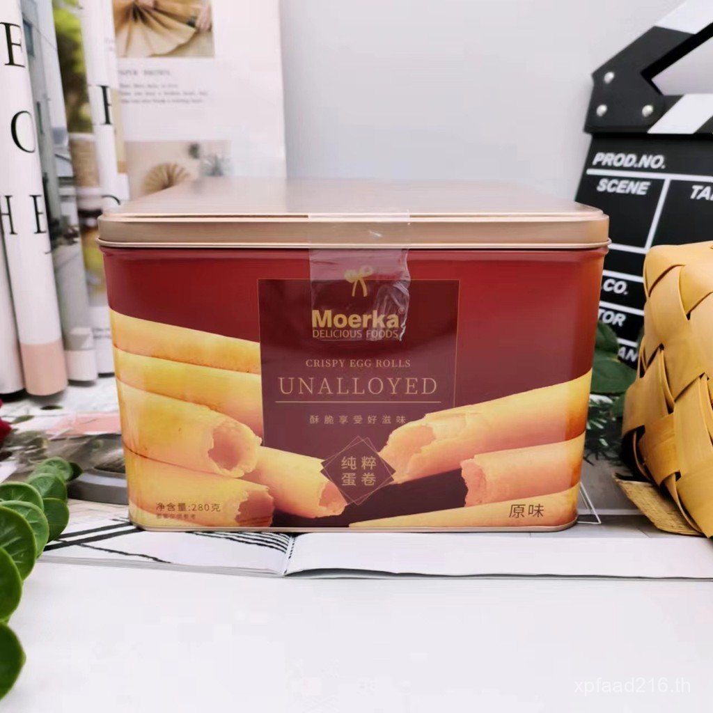 Moerka Office Card ขายส่งขนมขบเคี้ยวขายส่ง Pure 280g Original ชายามบ่ายไข่ม้วน AR3Q