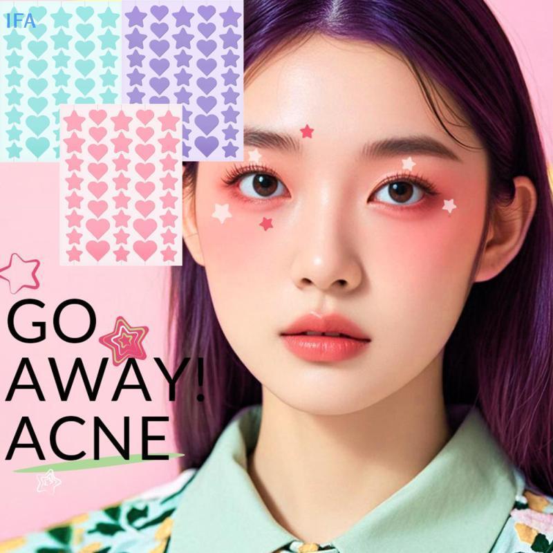 IFA 40pcs Heart Star สิวสิว Patch Skin Care สติกเกอร์ที่มีสีสันคอนซีลเลอร์ Face Spot Beauty Skin Car