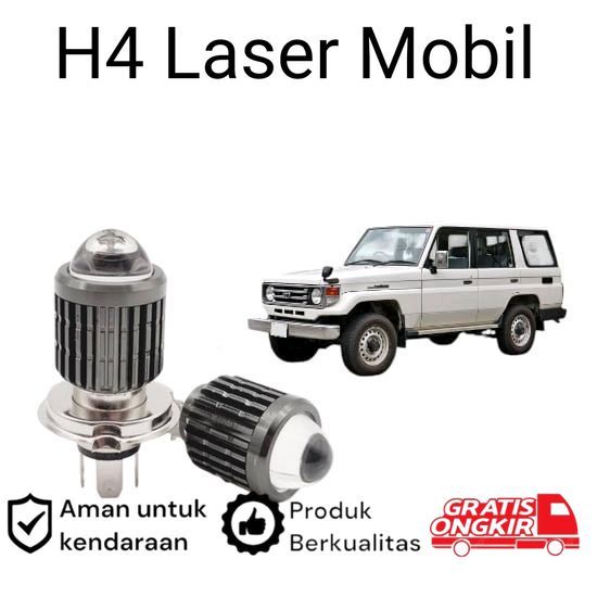 2 ชิ้น H4 เลเซอร์สีขาว LED ไฟหน้าสําหรับ Toyota Land Cruiser BUNDERA Koko