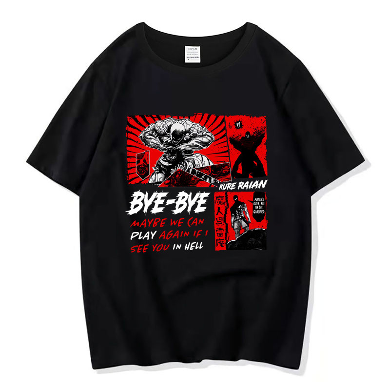 เสื้อยืดแขนสั้นผ้าฝ้าย ลายอนิเมะ Asura Kengan Ashura สไตล์ญี่ปุ่น สำหรับฤดูร้อน