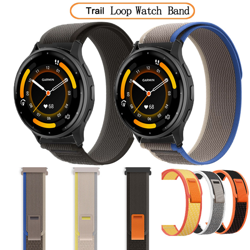 18 มม.20 22 Trail Loop นาฬิกาสายไนลอนสําหรับ Garmin Venu4 Venu3 Venu2 Venu3s/Vivoactive 3 4 5 3S 4S 