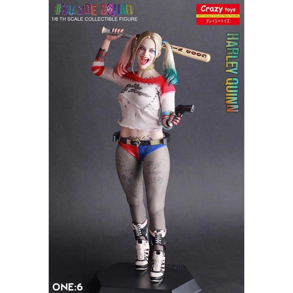 C crazy ของเล่น Suicide Squad ของแท้เสื้อผ้ารุ่น Harley Quinn Harley Quinn 40 ซม.ผ้ารูป