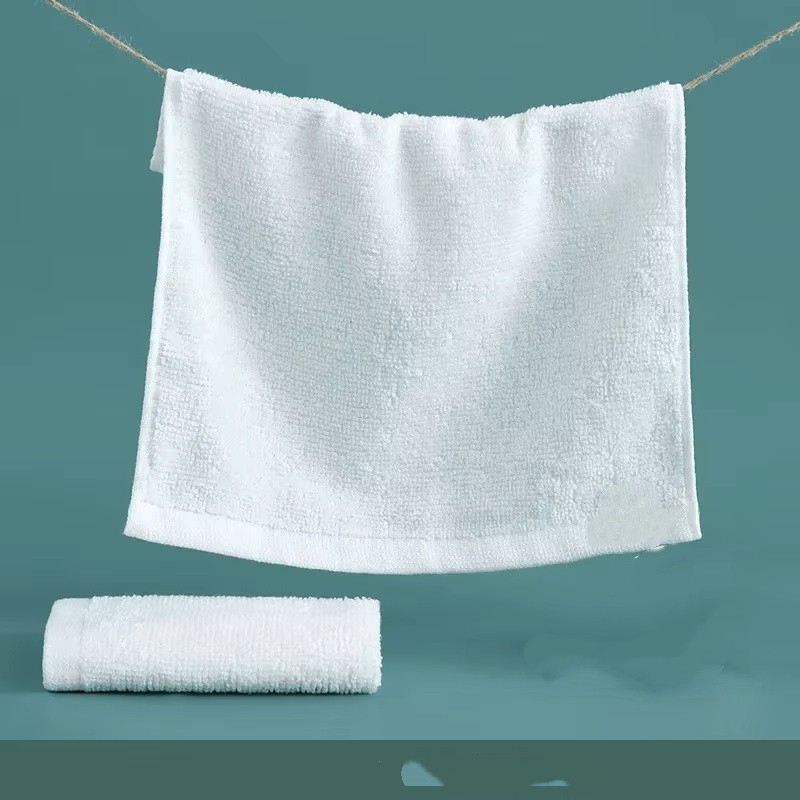 5pcs White Hand Towels Wipe,Cotton Multifunctional Washcloth For Home Hotel Kitchen Bathroom,Cleanin