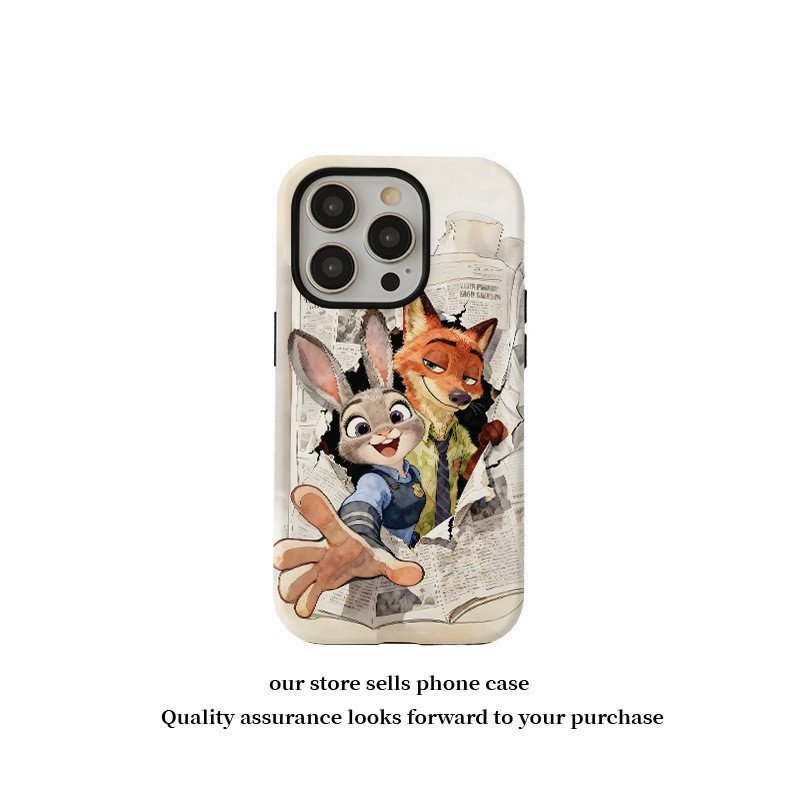 เคสโทรศัพท์โทรศัพท์ เหมาะสําหรับ iPhone หนังสือพิมพ์ Judy Nick 2 in 1 เคสโทรศัพท์คู่เหมาะสําหรับ iPh