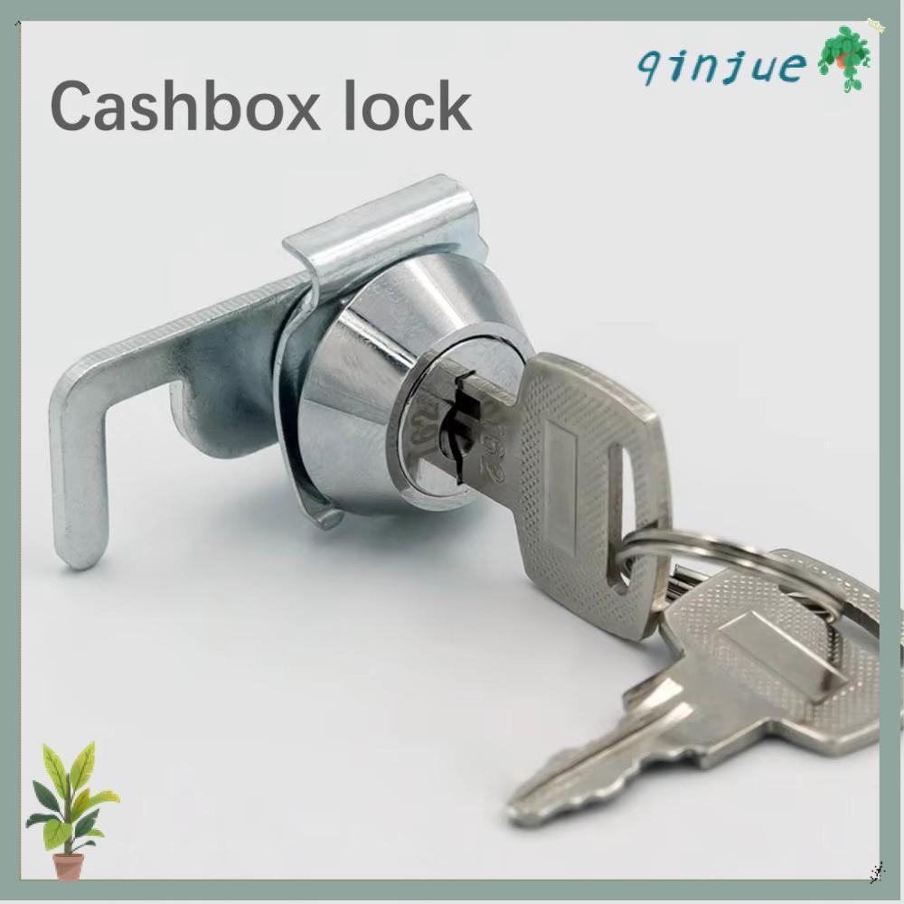 QINJUE Mini Cam Lock พร้อม Quick Clip, Silver Rust-Resistant Cash Box Lock, Locker Easy Replacement 