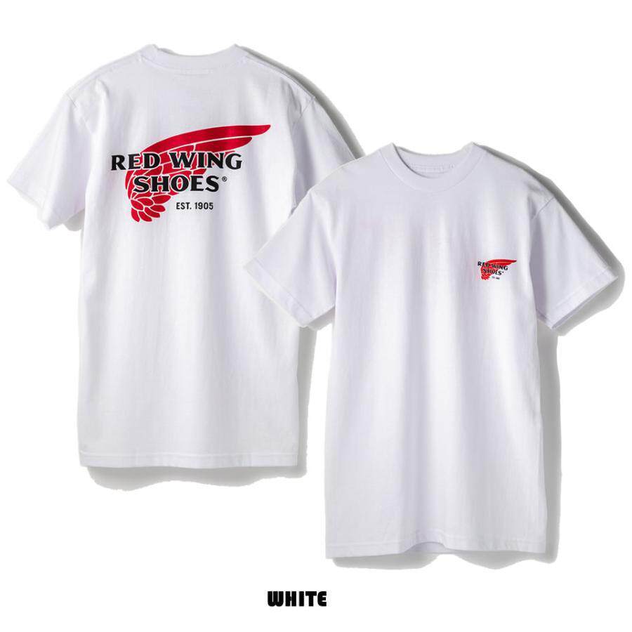 เสื้อยืดแขนสั้นสไตล์เรโทรสำหรับฤดูร้อน Redwin Red Wing สีคากีแบบอเมริกัน