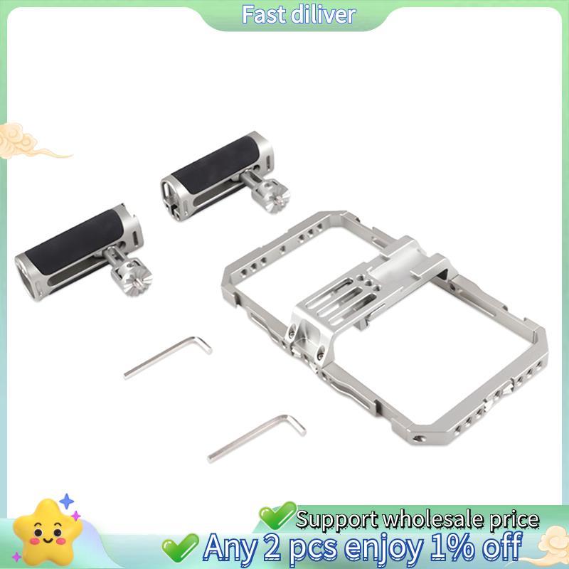 Dual Handle Wireless Mic Clip Slot โคลงมือถือสําหรับการบันทึกวิดีโอ