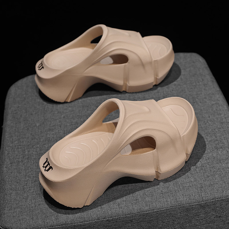 7ซม.หนาSoledรองเท้าแตะรองเท้าแตะผู้หญิงฤดูร้อนสวมใส่ด้านนอกแฟชั่นSeaside Beach Home Anti-Slip Super 