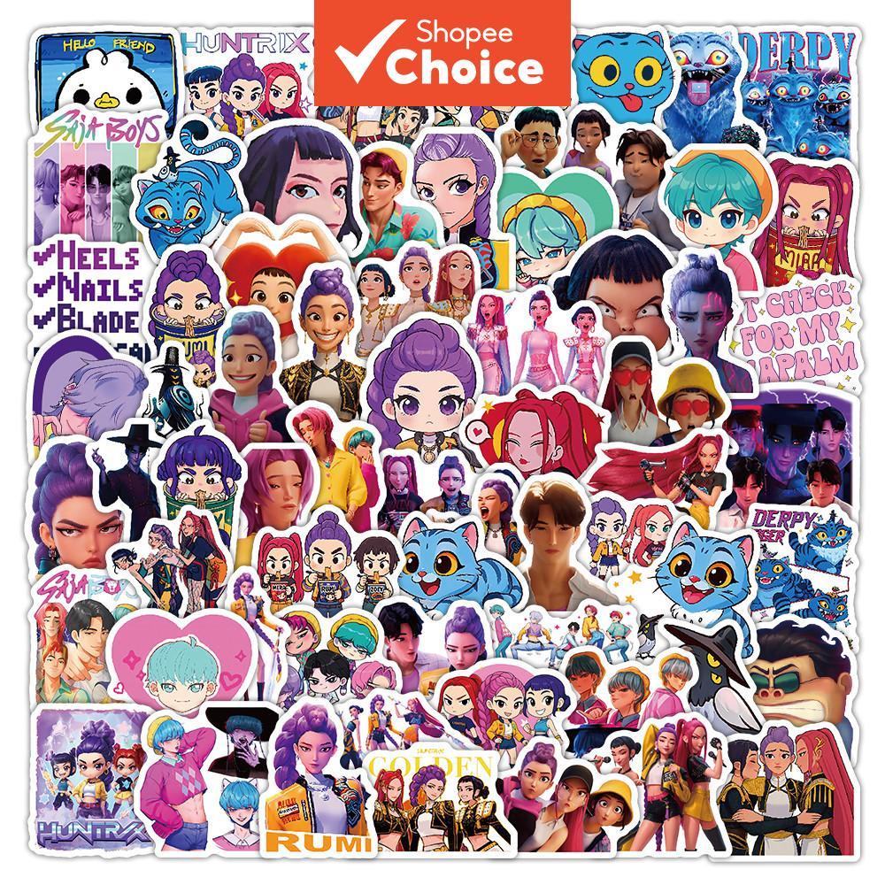K-pop Girl Group & ตัวการ์ตูนสติกเกอร์ตกแต่ง 5X70 แผ่นสําหรับ Journal Diary Planner DIY Craft เครื่องเขียนสติกเกอร์กันน้ํา