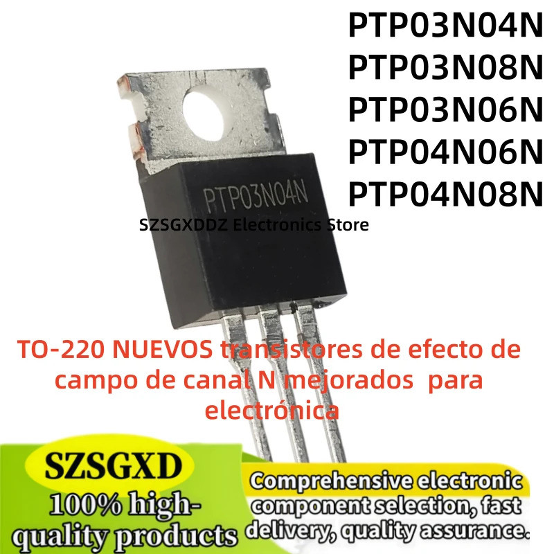 5PCS PTP03N04N PTP03N08N PTP03N06N PTP04N06N PTP04N08N TO-220 Field Effect ทรานซิสเตอร์