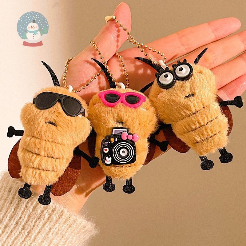 ตลก ตุ๊กตาบีเทล จี้การ์ตูนพวงกุญแจ Plush นักเรียนตกแต่ง อุปกรณ์เสริมของขวัญสนุก