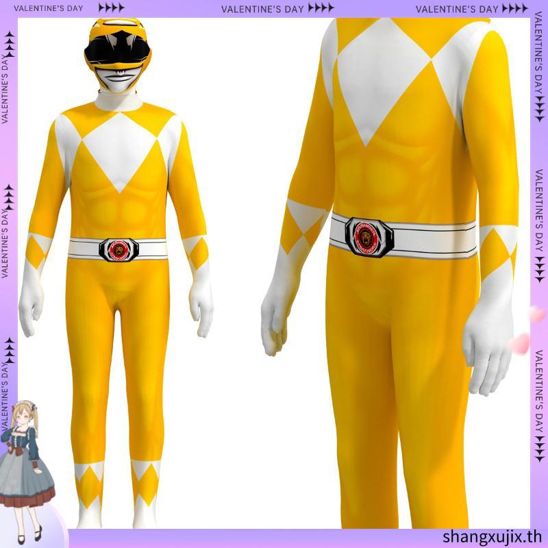 Fantasia Power Samurai Rangers Cosplay Costume for Adult Men Superhero Cosplay Zentai for Kids Boy H