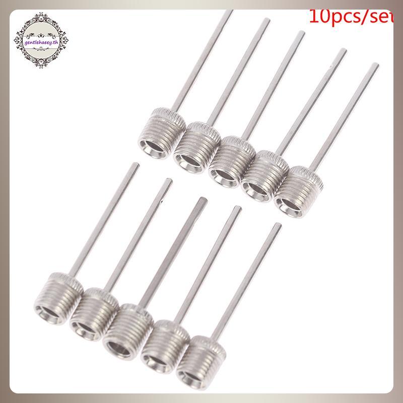 GG 10PCS สแตนเลสสตีลปั๊ม Pin กีฬา Ball Inflatting ปั๊มเข็มฟุตบอล TH