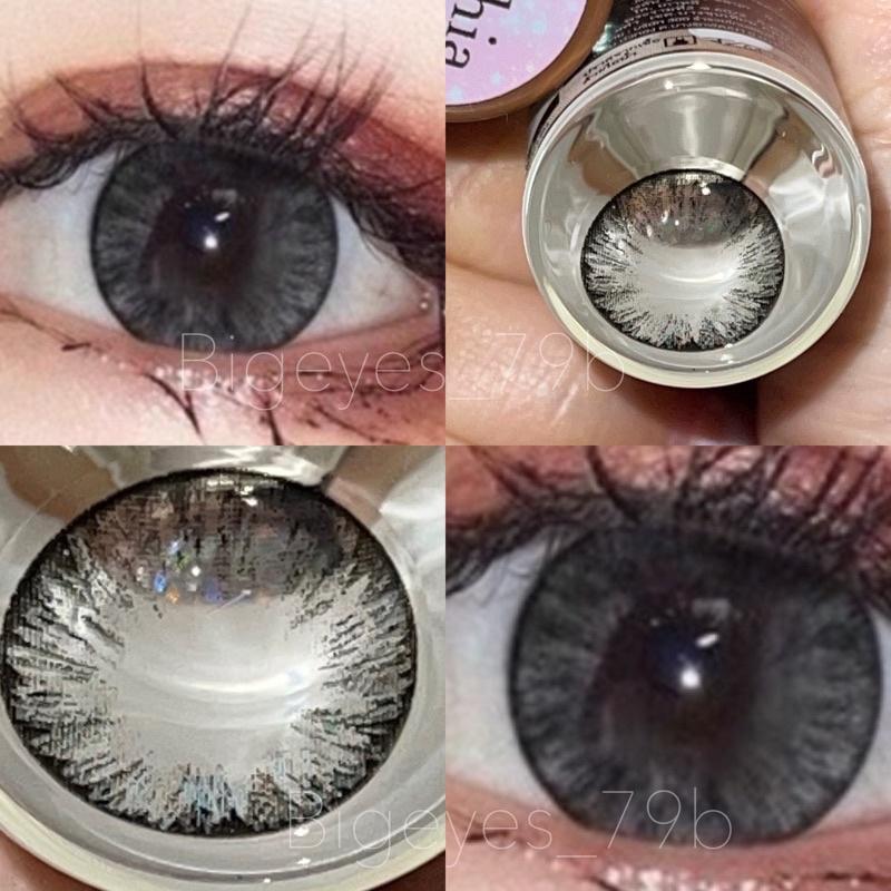 เกล็ดน้ำแข็ง บิ๊กอายสีดำ ขนาดตาโต Bigeyes black กรองแสง uv (บิ๊กอาย คอนแทคเลนส์ Bigeye)