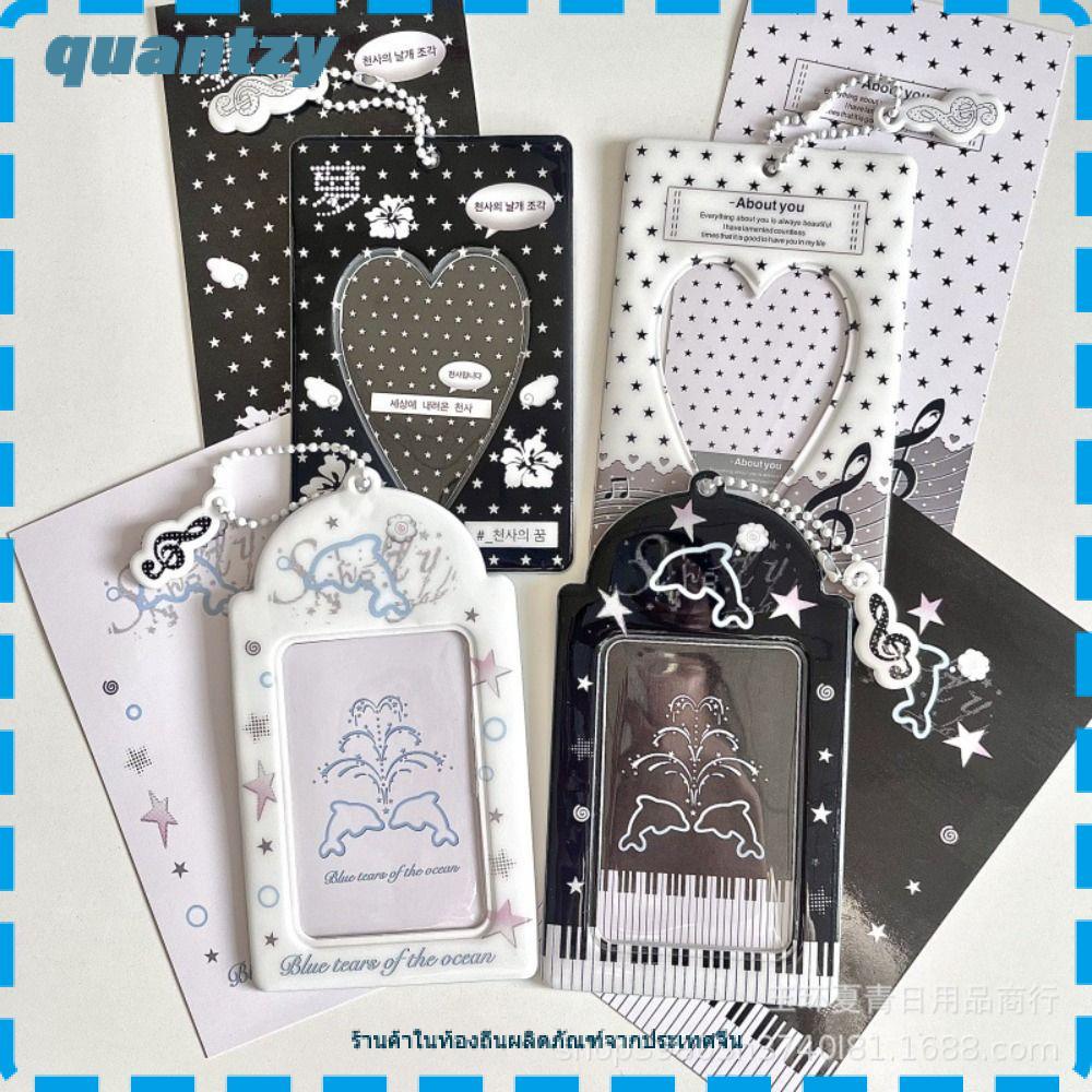 QUANTZY กรอบรูปไอดอล, PVC Y2K สไตล์ Kpop Photocard Holder, การ์ตูนของขวัญ Mini Card Holder