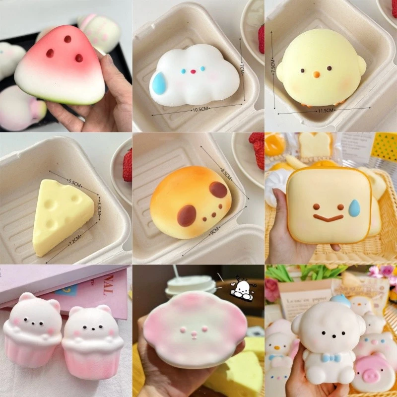 ของเล่นบีบสกุชชี่ ลายการ์ตูนน่ารัก บรรเทาความเครียด ของเล่นนุ่มนิ่ม สกุชชี่ Squishy ของเล่น