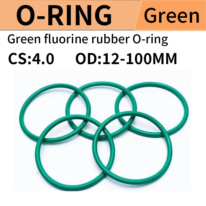 [Fluororubber] FKM แหวนยางฟลูออไรด์โอริง CS3.5mm * OD10-100mm โอริงสีเขียว แหวนปิดผนึก FKM
