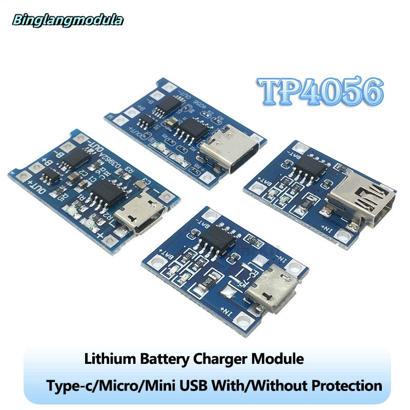 Type-c / Micro / Mini USB 5V 1A 18650 TP4056 แบตเตอรี่ลิเธียมโมดูลชาร์จตารางพร้อมการป้องกัน Dual Fun