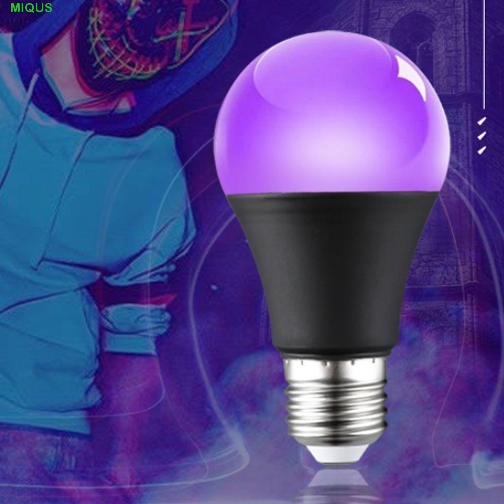 MIQUS UV Purple Bulb, 360 Glow 10W 85-265V Purple Black Light Bulb, Portable E26/E27 Spiral Aluminiu