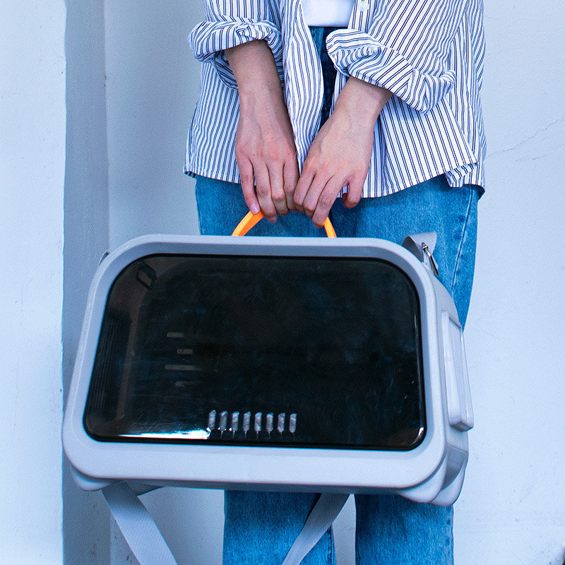 High-value Cat Bag Outing แบบพกพาขนาดใหญ่ความจุแบบพกพา Cat Space Capsule Cat Cage Cross-body สัตว์เล