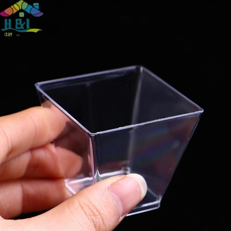 H&L Dec 25 ชิ้น 60ML ถ้วยขนมแบบใช้แล้วทิ้งขนมพลาสติกถ้วยไอศกรีม Party จัดมา {th}