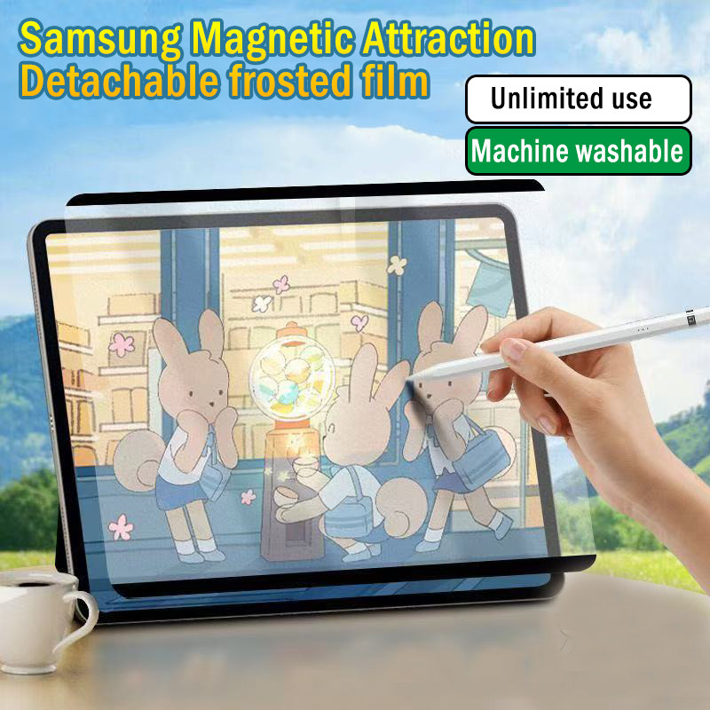 0 ฟอง ฟิล์มกระดาษที่ถอดออกได้ แม่เหล็กดูด Samsung For Tab S6lite A7lite S7/8/9 S9FE A8 A9plus  S7/8/9+ S9FE+ S10FE+