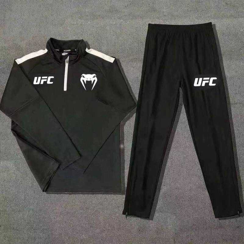 UFC American Autumn and Winter Zipper Suit Training Running Gym Leisure Quick Drying Clothes Trainin