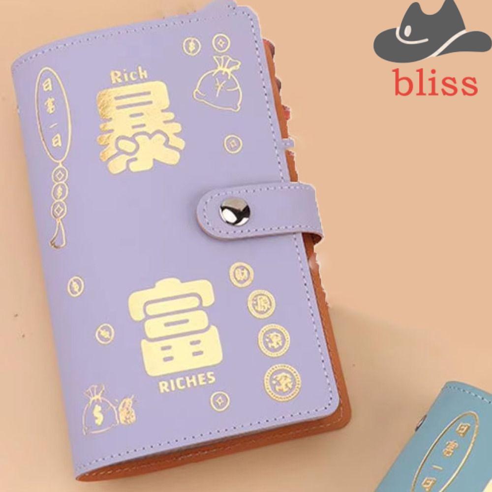 BLISS 100 ซอง Challenge Binder, กันน้ํา PU หนังเงิน Challenge หนังสือ, ของขวัญสําหรับเด็ก Clear Fun 