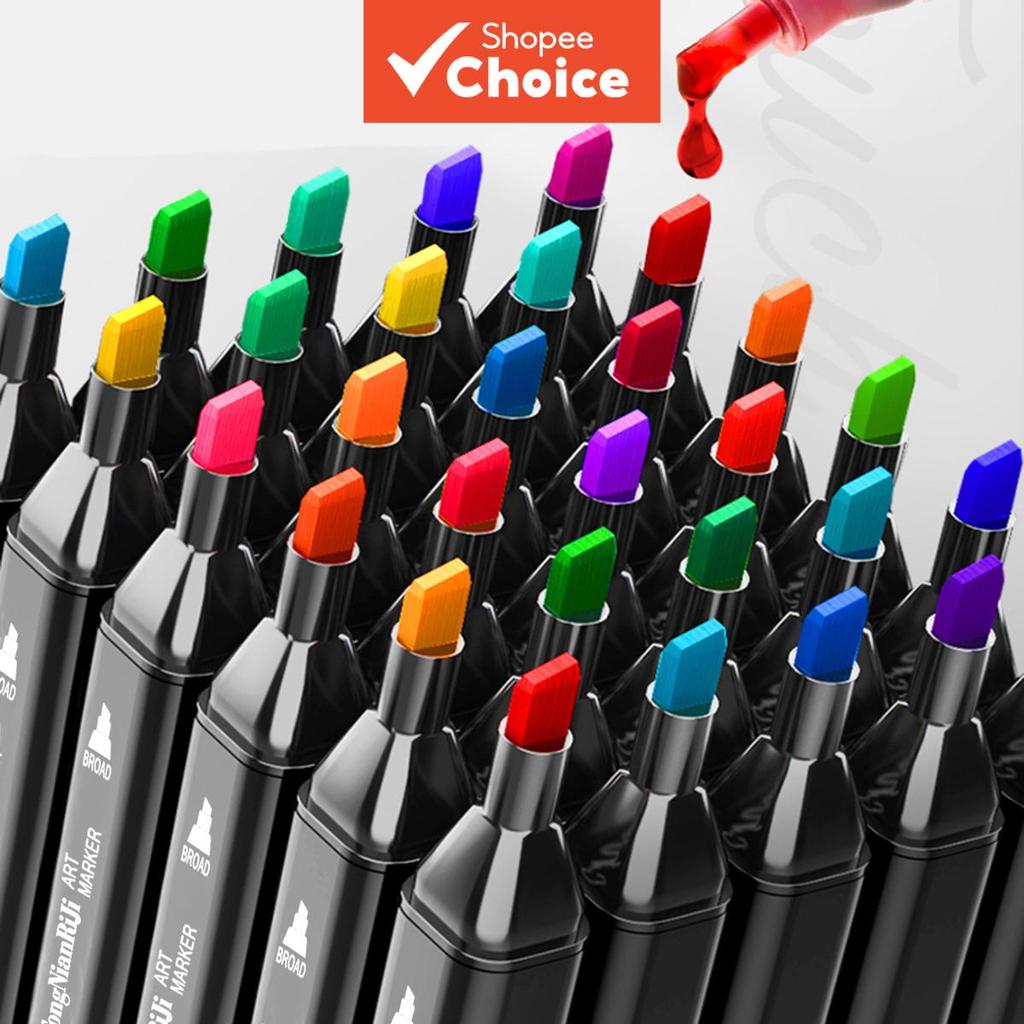 ชุดปากกามาร์กเกอร์ Miracle Works 60 สี - ปากกาจังหวะปลายคู่สําหรับศิลปะและการออกแบบ